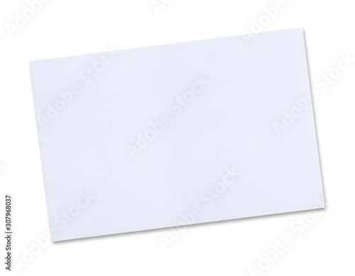 Bank white paper isolated on white background with clipping path.