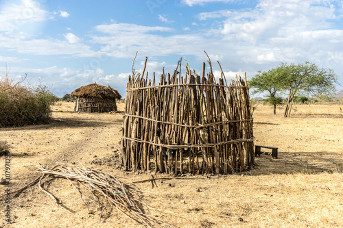 Traditional Masai village homes