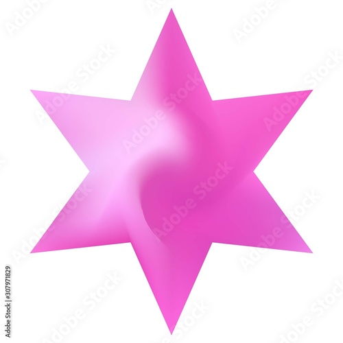 Colored background in the form of hexagram.