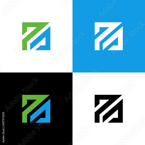 Initial PA letter logo design, creative modern typography - Vector