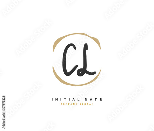 C L CL Beauty vector initial logo, handwriting logo of initial signature, wedding, fashion, jewerly, boutique, floral and botanical with creative template for any company or business.