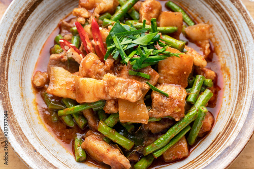 Spicy Stir Fried Pork with Red Curry Paste ,Stir Fried Pork