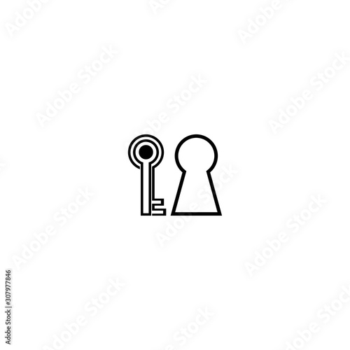 Key logo template vector icon design