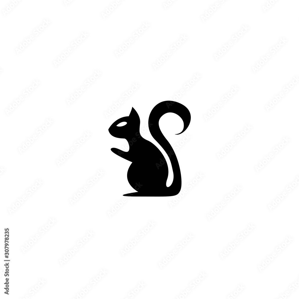 Squirrel logo template vector icon design