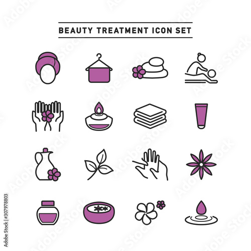 BEAUTY TREATMENT ICON SET