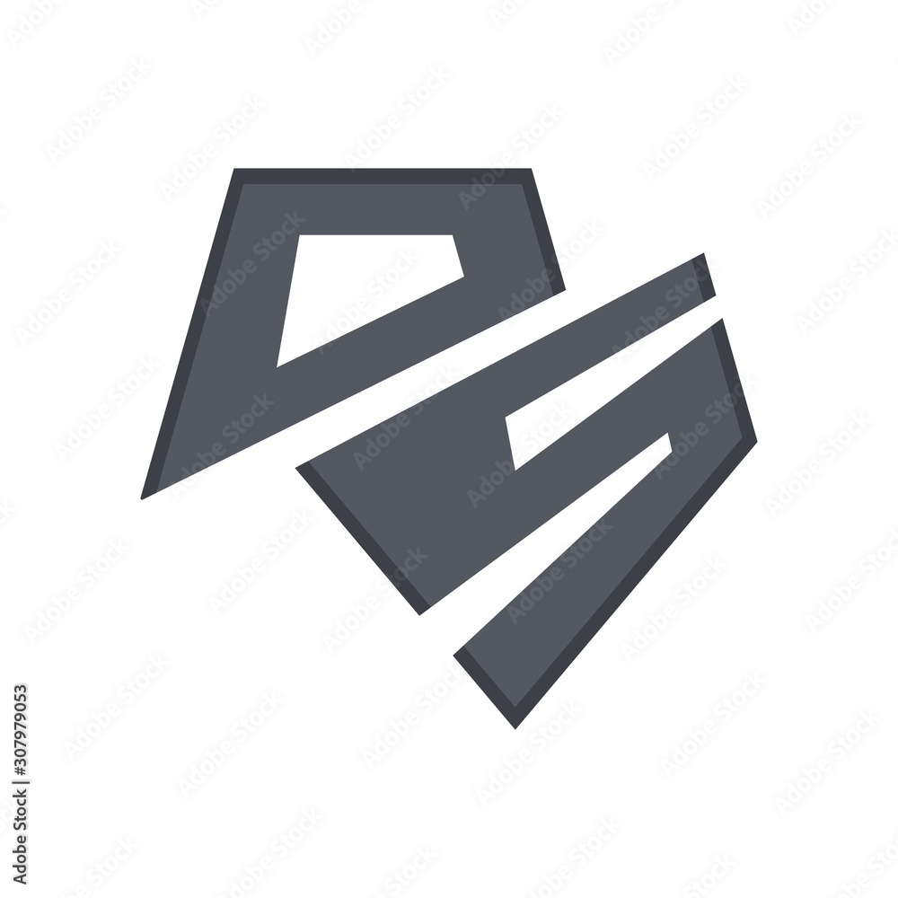 DS logo initial SD letter graphic concept vector icon template DS logo initial SD letter graphic concept vector icon template