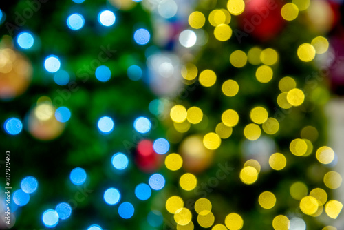 small light in blurred image (bokeh),Bokeh light of Christmas trees