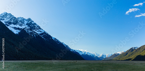 ニュージーランド フィヨルドランド国立公園のエグンリトン・バレー Eglinton Valley