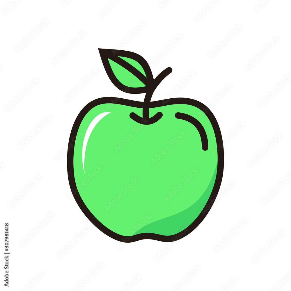 apple icon isolated on white background from gastronomy collection. apple icon isolated on white background from gastronomy collection.