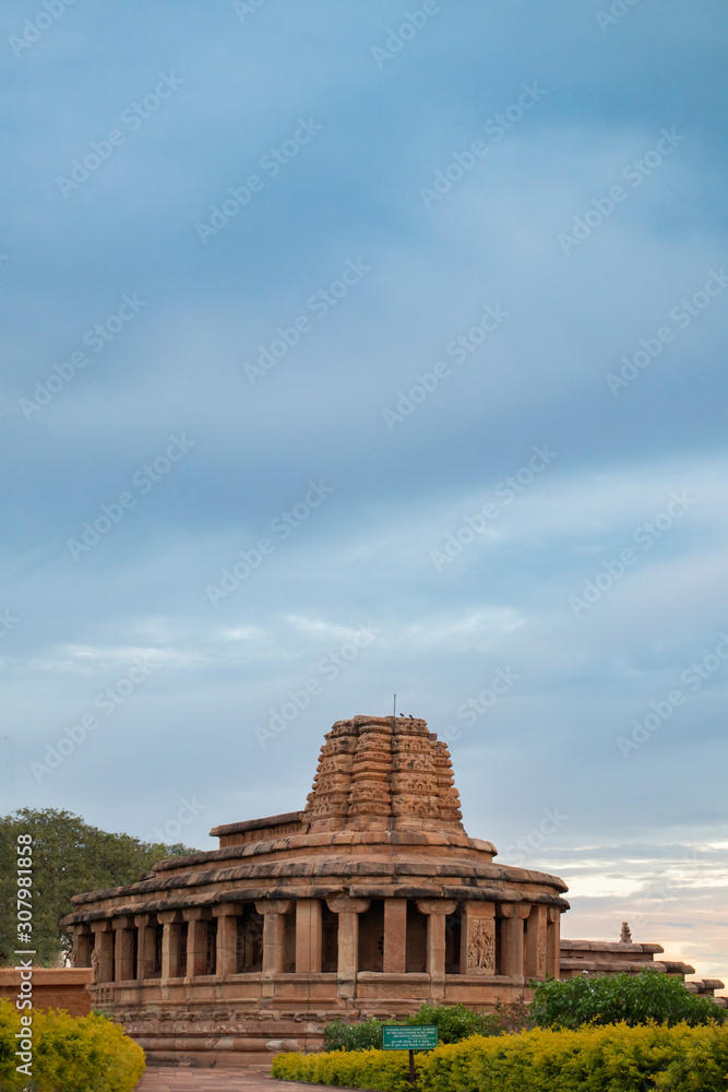 Aihole Durga temple during cloudy day with copy space, Karnataka, India. Aihole Durga temple during cloudy day with copy space, Karnataka, India.