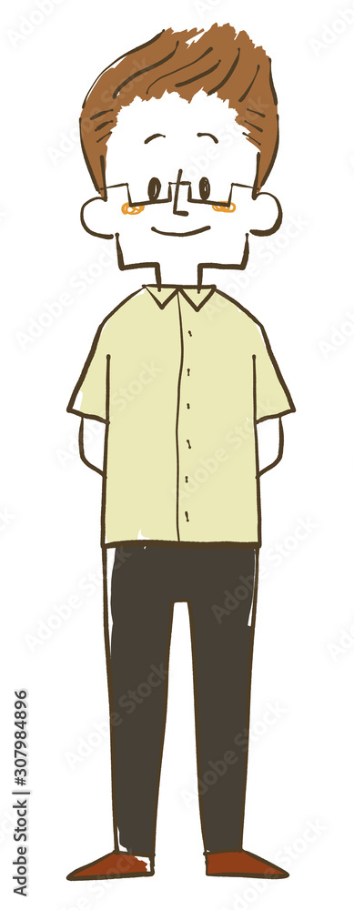 男性-笑顔-全身 男性-笑顔-全身