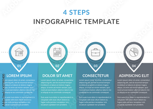 Infographic Template with 4 Steps