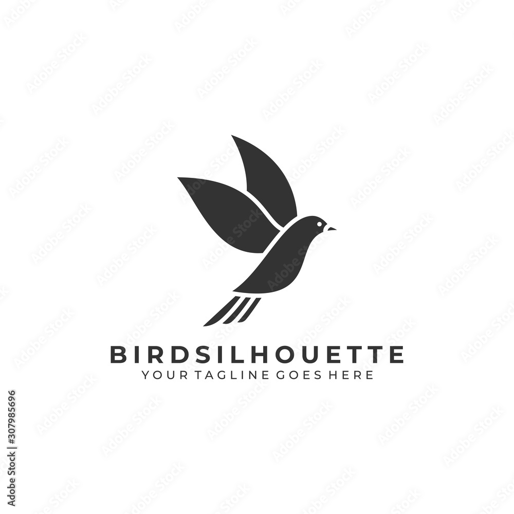 Bird Silhouette Illustration Vector Template Bird Silhouette Illustration Vector Template