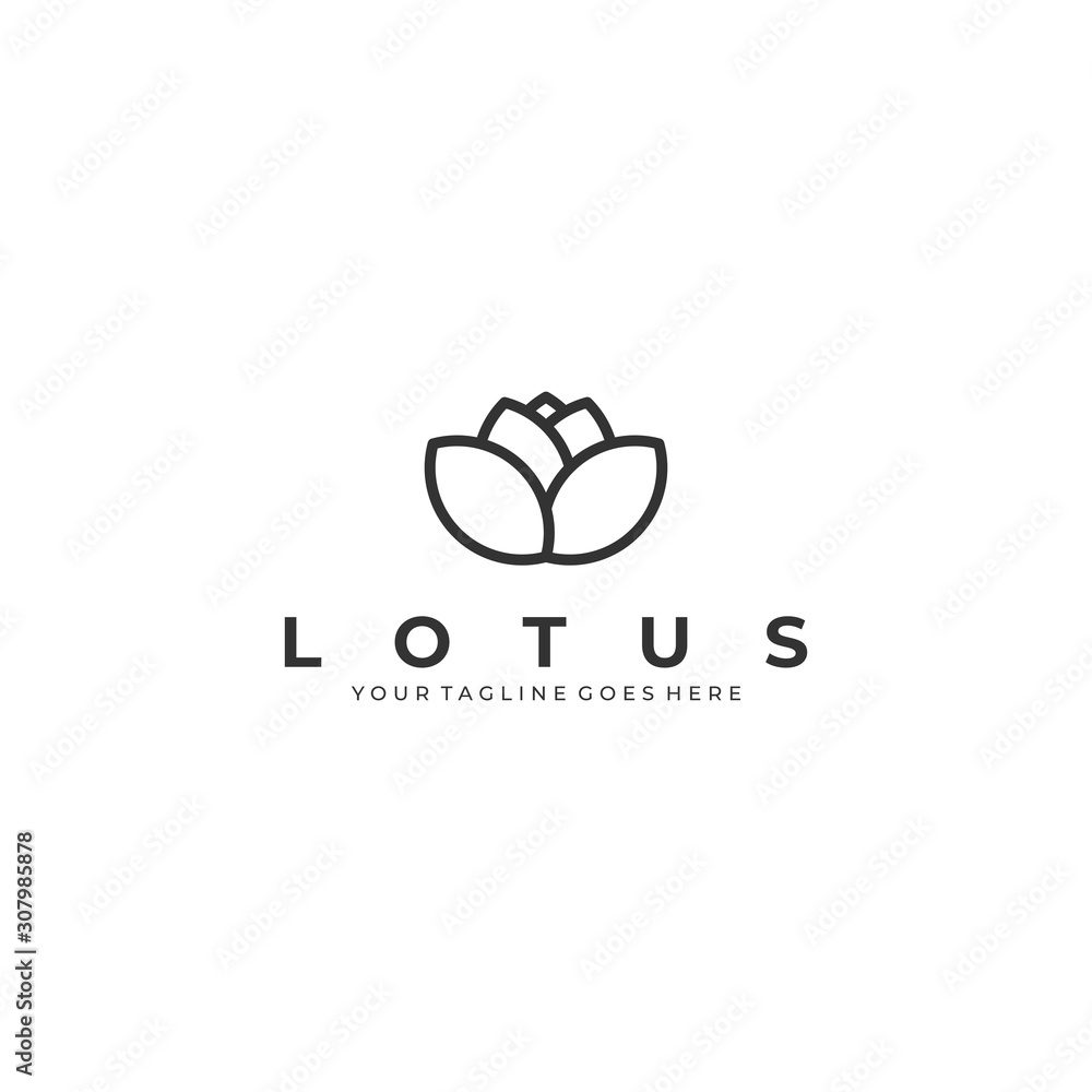 Lotus Flower Illustration Vector Template Lotus Flower Illustration Vector Template