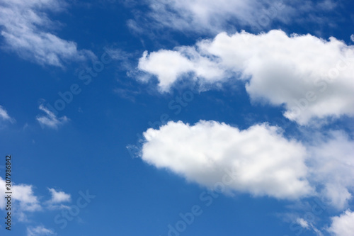 blue sky and white clouds nature background