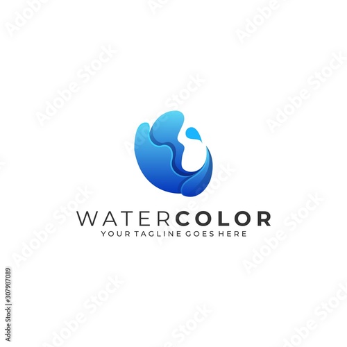 Water Abstract Illustration Vector Template