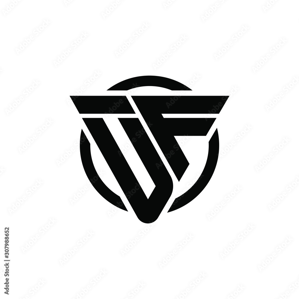 UF UF Triangle Logo Circle Monogram Design Vector Super Hero Concept ...