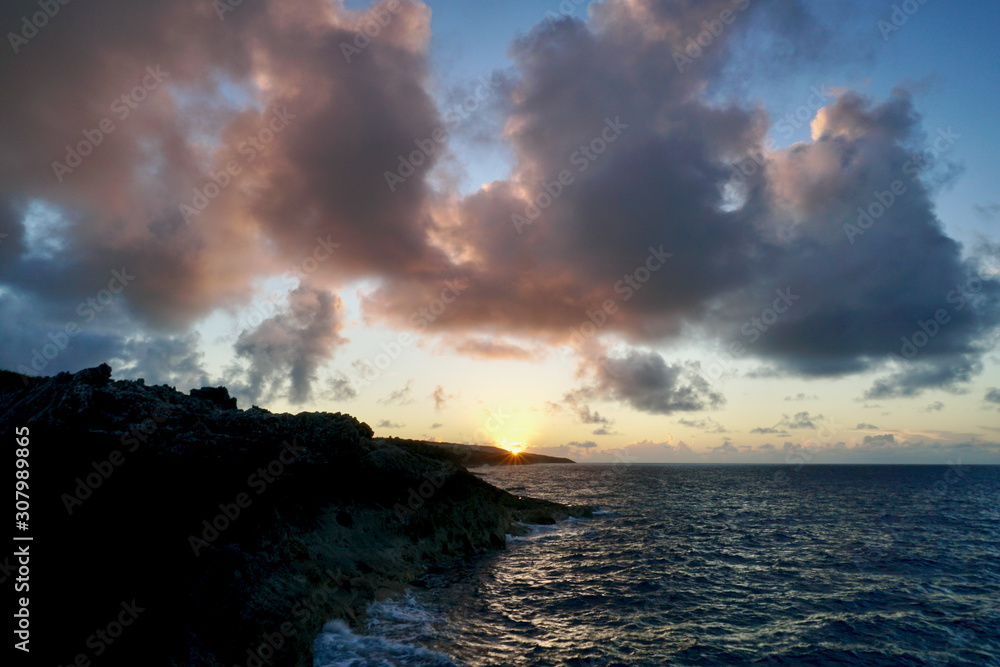島の夕焼け 島の夕焼け