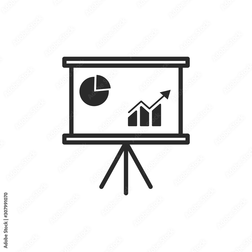 Presentation Board Icon Vector Illustration