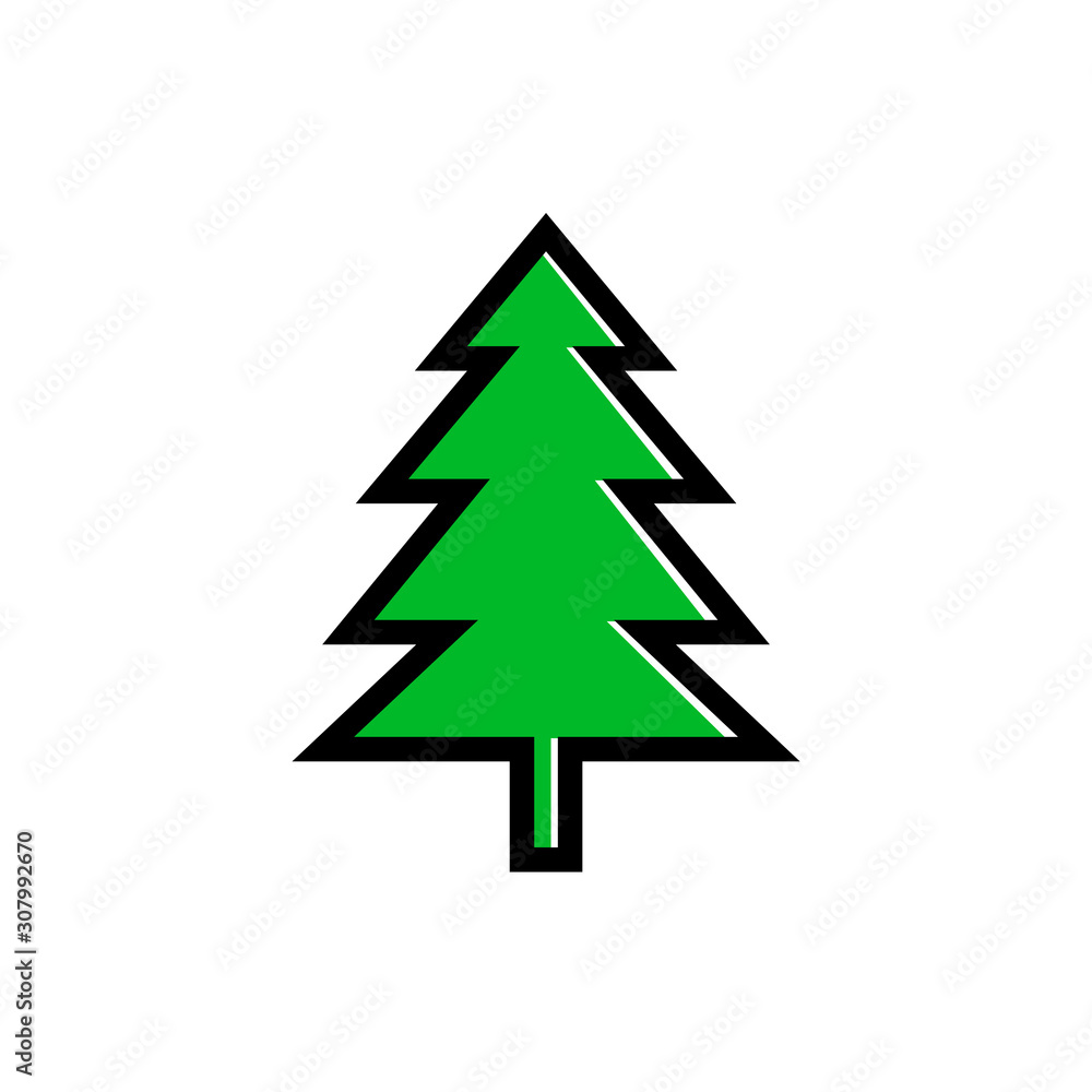 Pine icon vector in trendy style