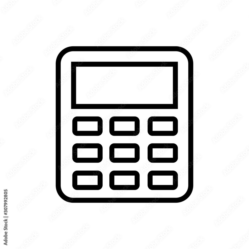 Calculator icon vector in trendy style Calculator icon vector in trendy style
