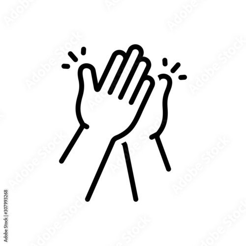 Black line icon for highly 