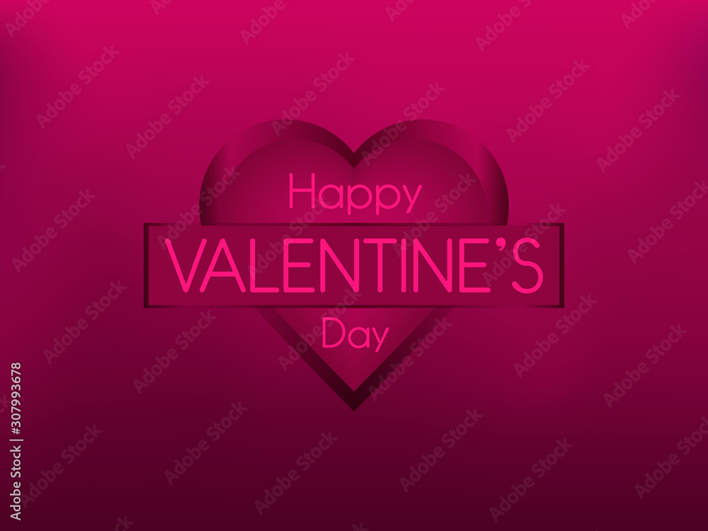 Happy valentines day pink background. Valentine's Day celebration with pink hearts for loved ones. Vector illustration eps10.