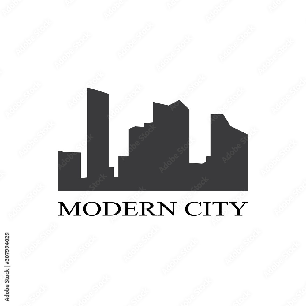 Modern City skyline, city silhouette. vector illustration in flat design
