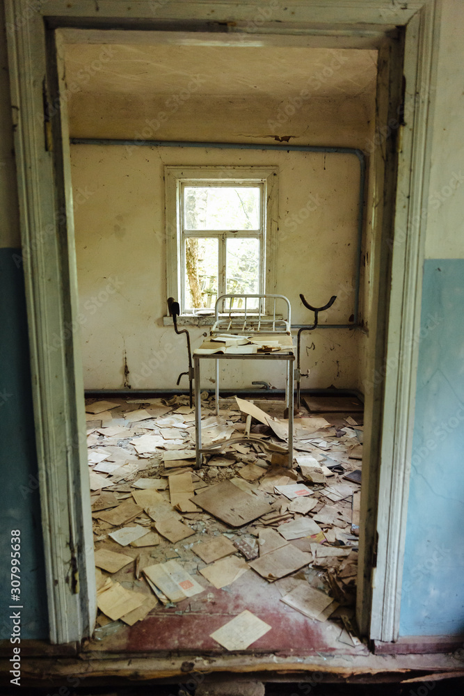 Abandoned building in Prypiat, Chernobyl Abandoned building in Prypiat, Chernobyl