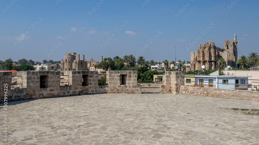 Panorama of the ancient city of Famagusta, Cyprus