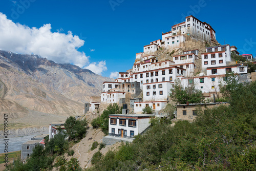 Himachal Pradesh, India - Sep 01 2019- Key Monastery in Spiti, Himachal Pradesh, India.
