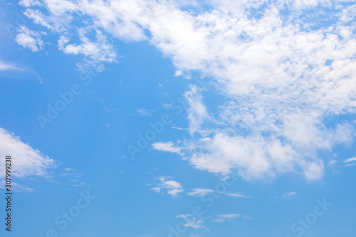 Fototapeta Naklejka Na Ścianę i Meble -  Blue sky and soft white clouds at day time for background.