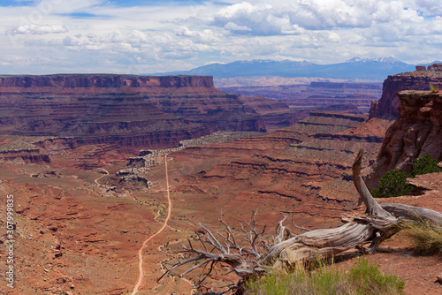 View from the Mesa Arch trail in Canyonlands National Park