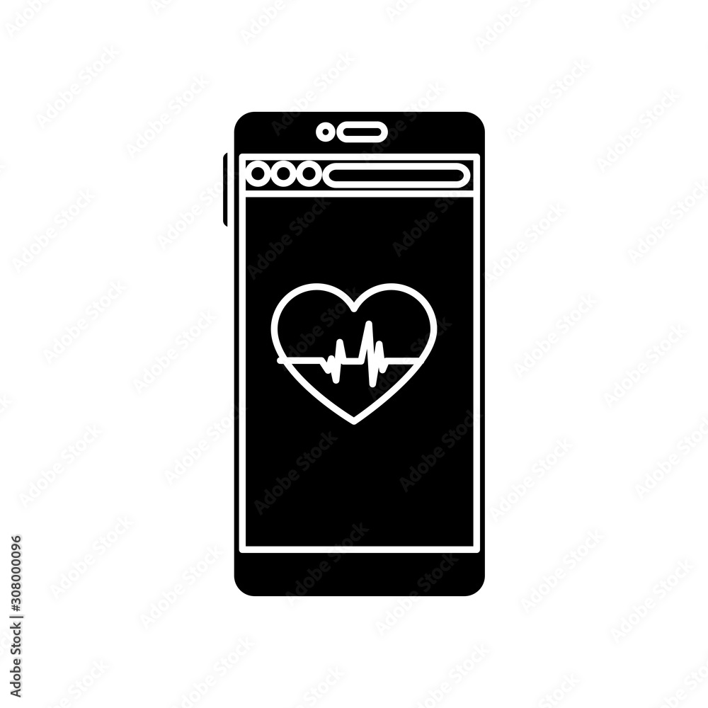 Heart rate and smartphone design, Healthy lifestyle gym fitness bodybuilding bodycare activity exercise and diet theme Vector illustration Heart rate and smartphone design, Healthy lifestyle gym fitness bodybuilding bodycare activity exercise and diet theme Vector illustration