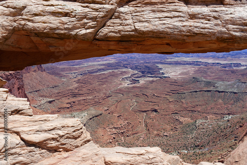 View from the Mesa Arch trail in Canyonlands National Park photo