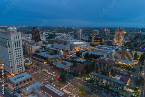 Aerial images of downtown Sacramento