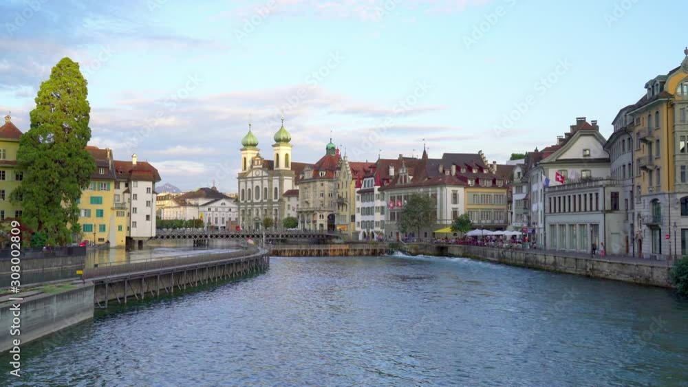 Lucerne City with Lake in Switzerland Lucerne City with Lake in Switzerland