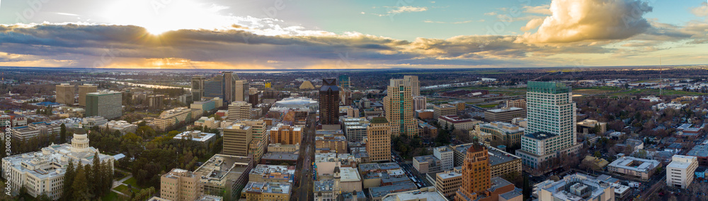 Naklejka premium Aerial view of Sacramento