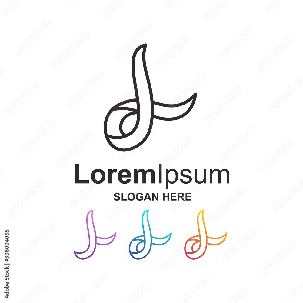 Obraz premium colorful letter l logo design vector