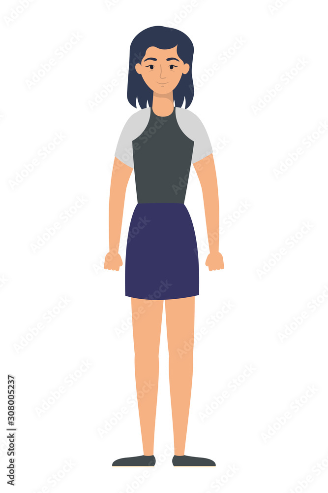 young woman avatar character icon young woman avatar character icon