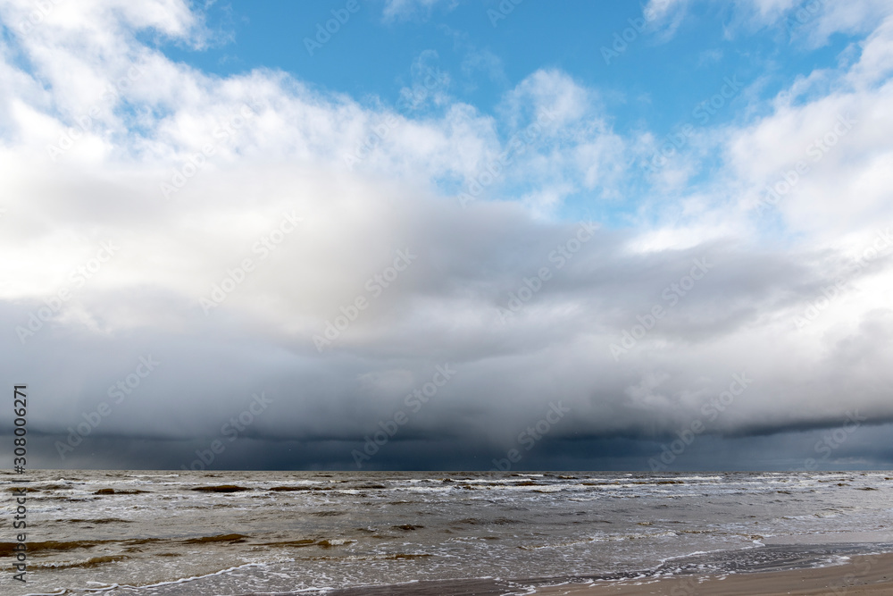 Strong clouds over Baltic sea.