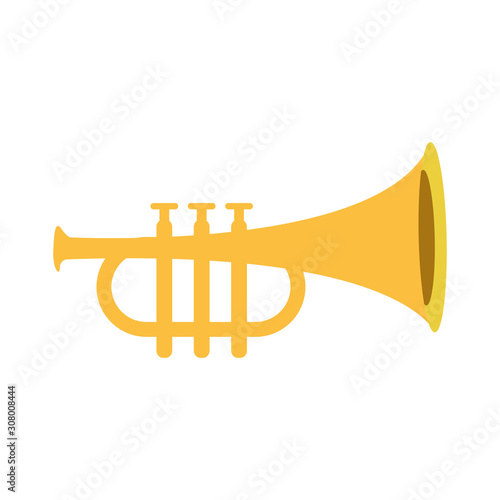 trumpet musical instrument isolated icon