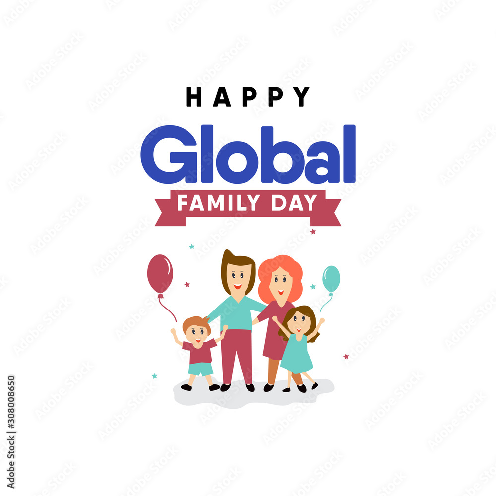Happy Global Family Day Celebration Vector Template Design Illustration Happy Global Family Day Celebration Vector Template Design Illustration