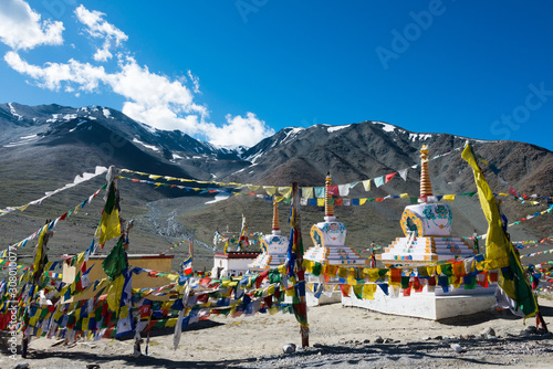 Himachal Pradesh, India - Sep 03 2019 - Kunzum Pass (Kunzum La) in Lahaul and Spiti, Himachal Pradesh, India. Kunzum pass is situated at an altitude of around 4590m (15059 ft) above the sea level.