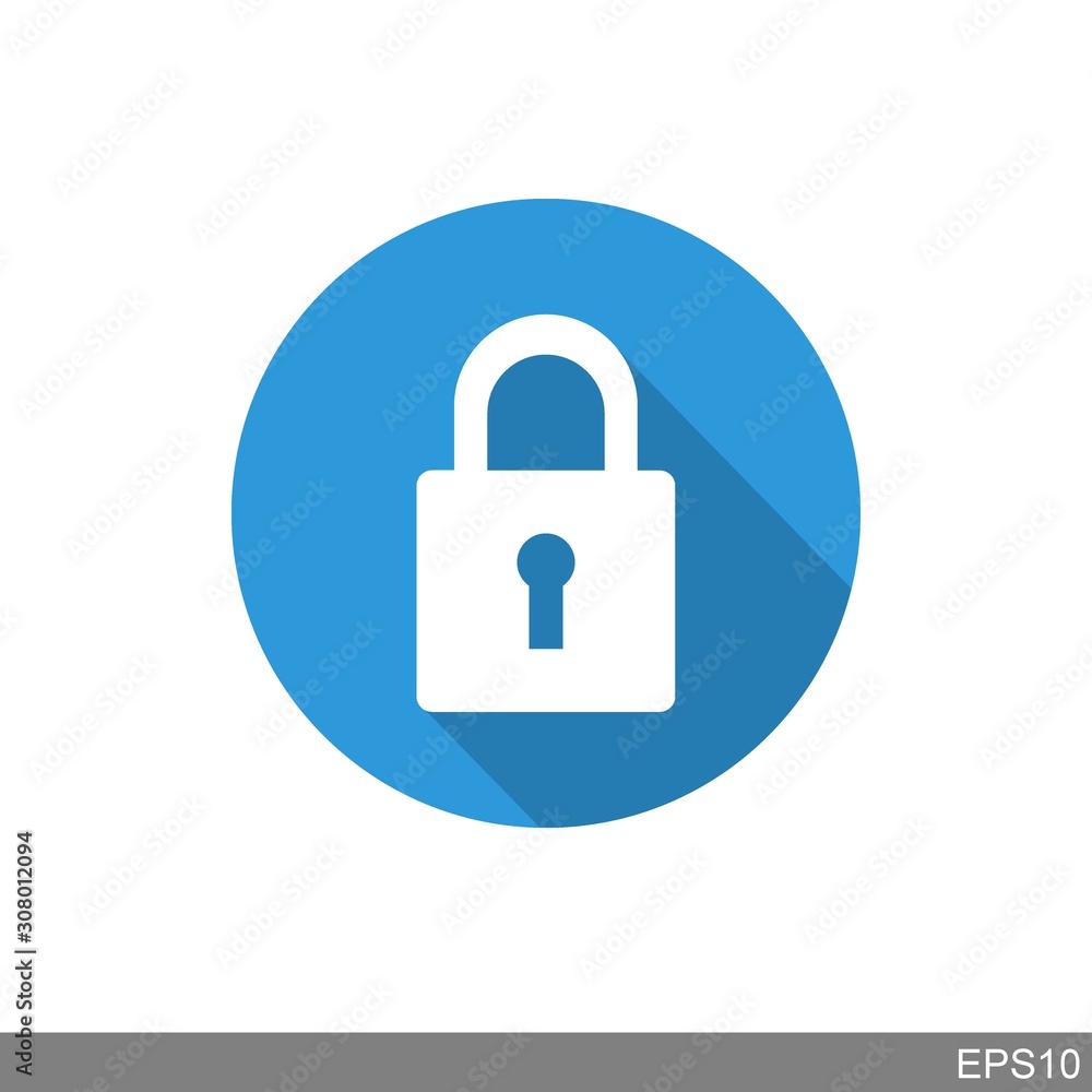 locked icon isolated on white background. Vector illustration. locked icon isolated on white background. Vector illustration.
