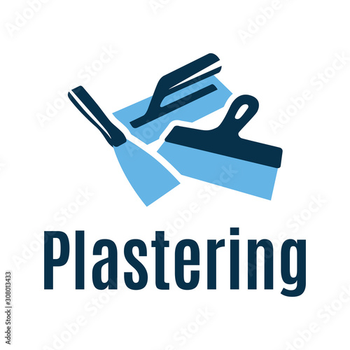 Vector logo of finishing company on plaster and painting