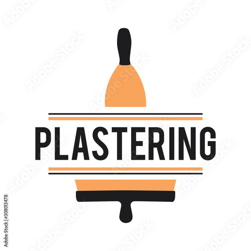 Vector logo of finishing company on plaster and painting