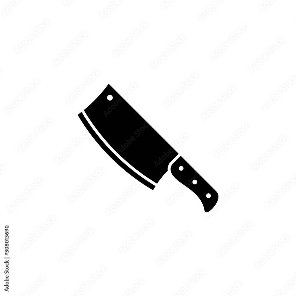Kitchen knife vector icon on white background. Kitchen knife vector icon on white background.
