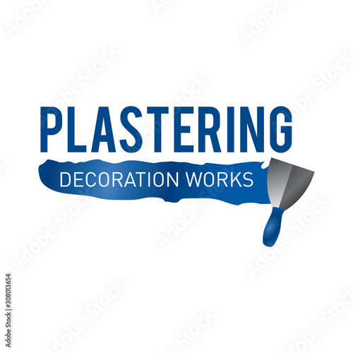 Vector logo of finishing company on plaster and painting