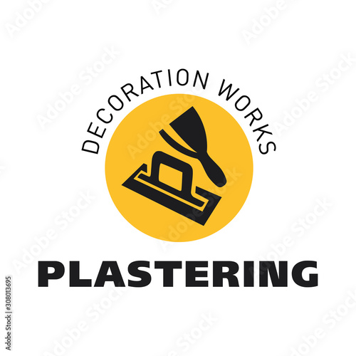 Vector logo of finishing company on plaster and painting